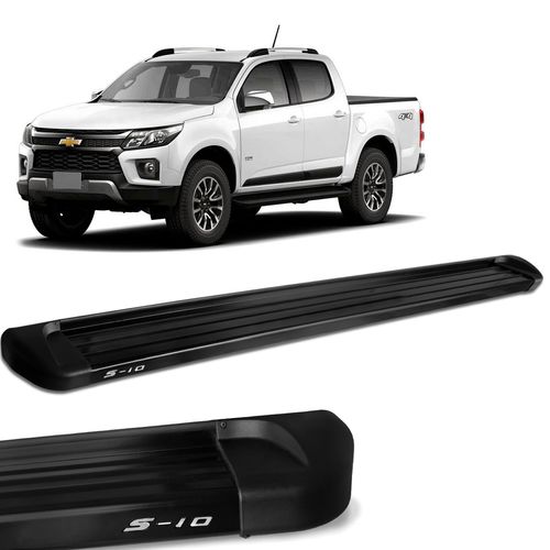 Estribo Lateral S10 2012 a 2023 Alumínio Preto Track