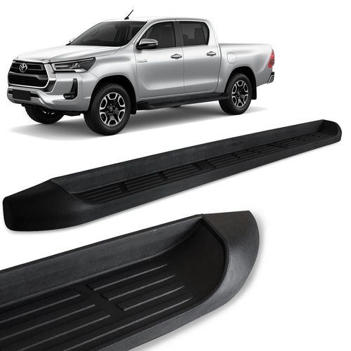 Estribo Lateral Hilux 2016 a 2023 Injetado Preto Track