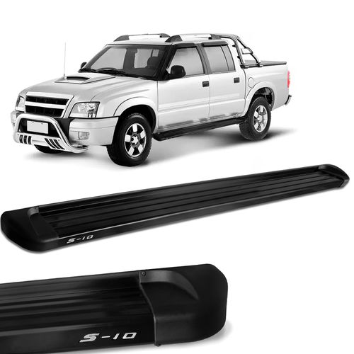 Estribo Lateral S10 1996 a 2011 Aluminio Preto Track