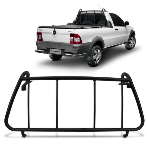 Grade Vigia Strada 1996 a 2013 Cabine Simples Preto Bepo