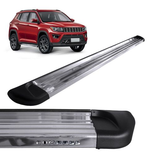 Estribo Lateral Jeep Compass 2017 a 2023 Aluminio Polido Track