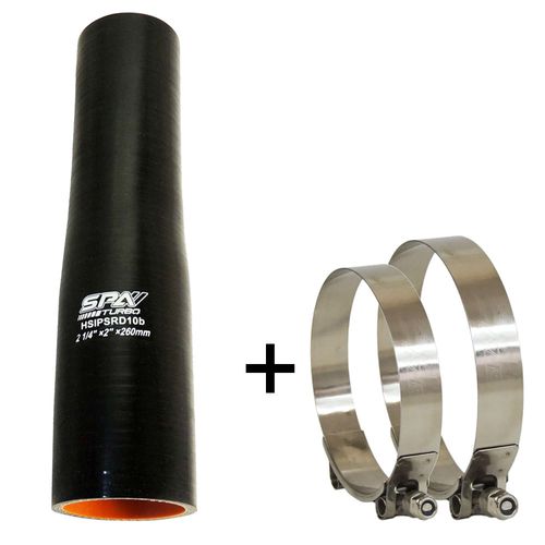 Mangueira de pressurização de silicone SPA reta com redução 2 1/4" x 2" x 260mm