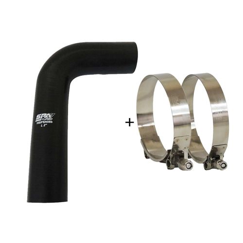 Mangueira de pressurização de silicone SPA 90° 2 1/2"  x 150mm x 250mm