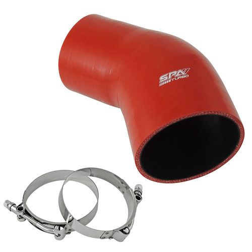 Mangueira de pressurização de silicone SPA 45° com redução 3 1/2"x 3" x100mm