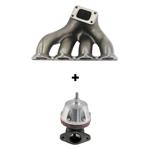 COLETOR DE ESCAPE PARA TURBO HONDA D15 / D16 - T3 + WASTEGATE MCSI SR2 BOOSTER - CARGA MÉDIA - 0,8G A 1,2BAR (TMH05-VLWGM12M)
