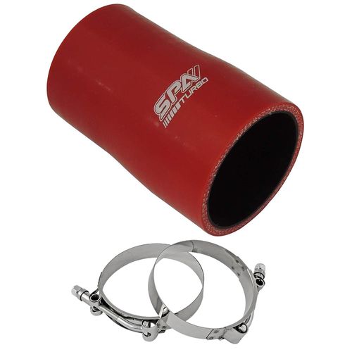 Mangueira de pressurização de silicone SPA reta com redução 2 1/4" x 2" x 100mm