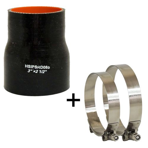 Mangueira de pressurização de silicone SPA reta com redução 3" x 2 1/2" x 100mm