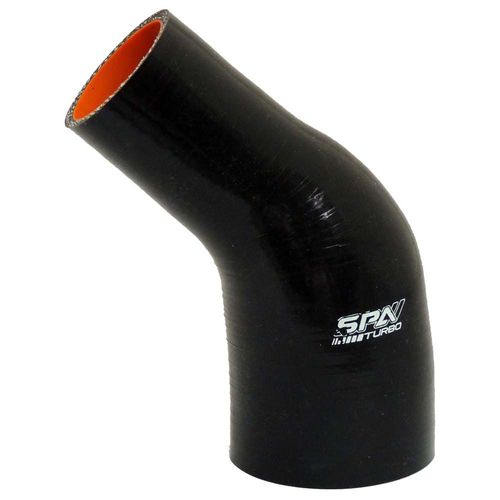 Mangueira de pressurização de silicone SPA 45° com redução 3" x 2" x100mm