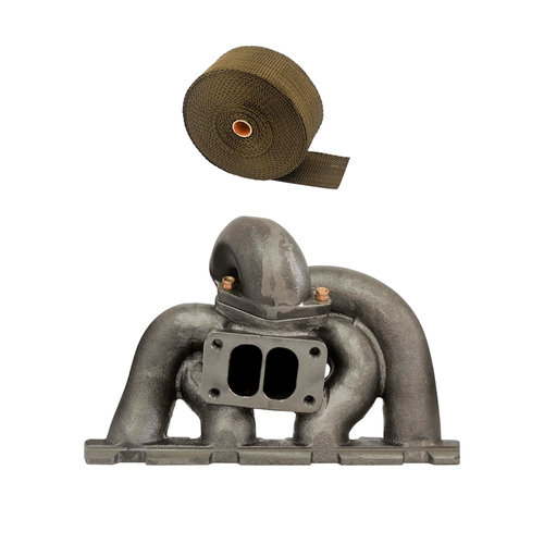 Coletor de escape para turbo pulsativo VW/Audi 2.0 TSi 200cv (até 2013) - T3 + FITA TÉRMICA TITANIUM SPA 2" 10M