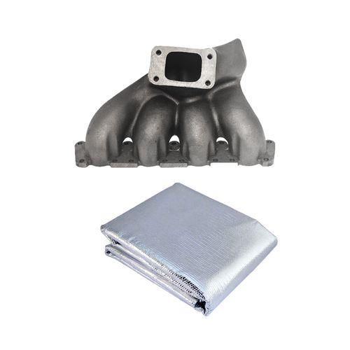 Coletor escape turbo VW Passat / Audi A4 1.8 20V longitudinal - T3 + Manta Térmica Aluminizada SPA 1mx1m