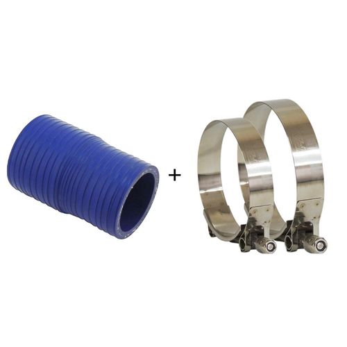 Mangueira de pressurização de silicone nacional com redução 2 1/4"x 2" x 100mm azul