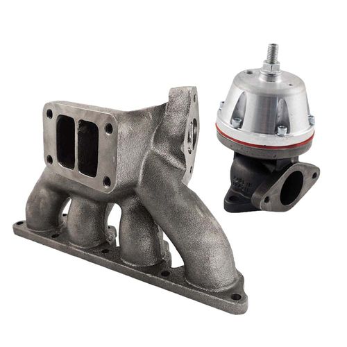 COLETOR DE ESCAPE PARA TURBO PULSATIVO HONDA D15 / D16 – T3 + WASTEGATE MCSI SR2 BOOSTER