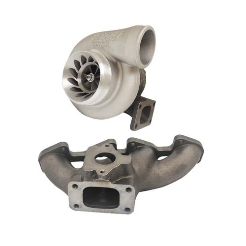 COLETOR ESCAPE TURBO VW AP 16V LONGITUDINAL T3 + TURBINA .50 EVOLUTION 522R / T3 - COM REFLUXO EIXO 52MM ROTOR 52MM - A/R .63 MONOFLUXO TORNADO