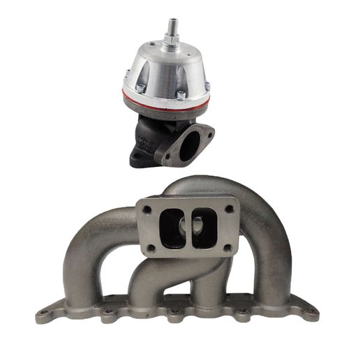 Coletor de escape para turbo Audi A3 / Golf 1.8 20V pulsativo - turbina para baixo - T3 + WASTEGATE MCSI SR2 BOOSTER - CARGA MÉDIA - 0,8G A 1,6BAR