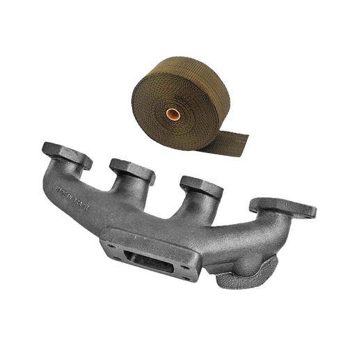 Coletor de escape para turbo Fiat Sevel + FITA TÉRMICA TITANIUM SPA 2" 5M - GRÁTIS 4 ABRAÇADEIRAS ZIP INOX