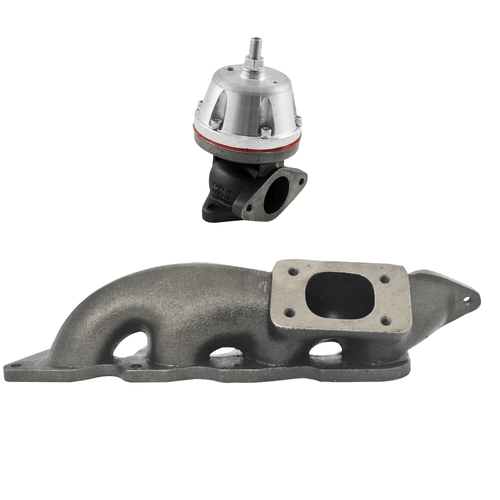 Coletor escape para turbo VW EA 111 transversal - T2 com saída de válvula +  WASTEGATE MCSI SR2 BOOSTER - CARGA MÉDIA - 0,8G A 1,6BAR