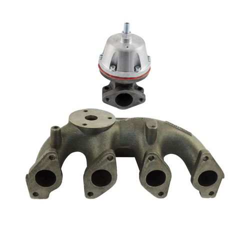 COLETOR DE ESCAPE PARA TURBO GM KADETT / MONZA CARBURADO - T3 + Wastegate MCSL SR2 Booster (TMOP10-VLWGM10M)