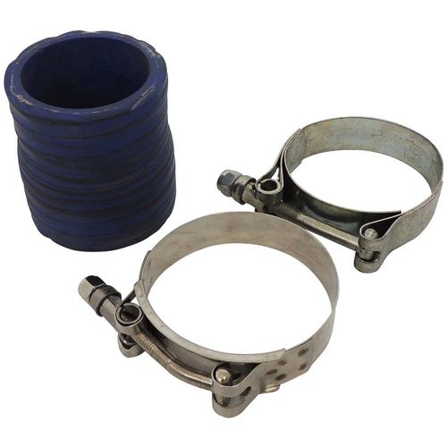 MANGUEIRA DE PRESSURIZAÇÃO DE SILICONE NACIONAL COM REDUÇÃO 2 1/4"X 2" X 71MM AZUL C/ ABRAÇADEIRA - NO ESTADO