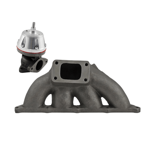 Coletor de escape para turbo Mitsubishi Colt GTI (4G92) e Lancer GTI (4G93) - T3 + Wastegate MCSi SR2 Booster