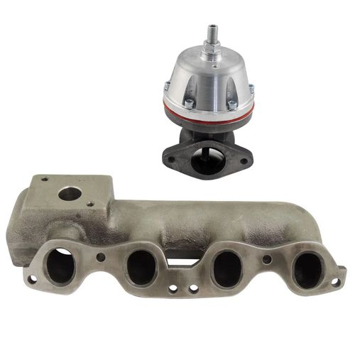 COLETOR DE ESCAPE PARA TURBO FIAT DOHC 8V - T3 + WASTEGATE MCSI SR2 BOOSTER - CARGA MÉDIA - 0,8G A 1,2BAR