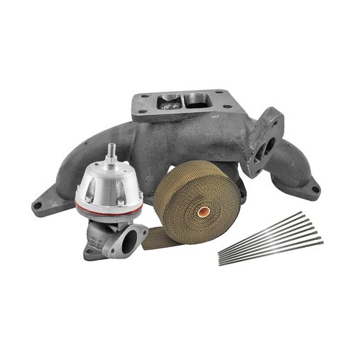 Combo Chevette: Coletor Pulsativo T3 + Wastegate MCSI SR2 Booster + Fita Térmica 2 pol + 8 un. Abraçadeiras Inox