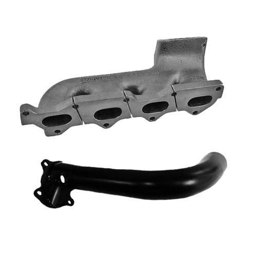 Coletor de escape para turbo + Saída de escape com porca para sonda lambda - VW AT 1.0 16V - T2