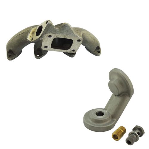 Coletor de escape para turbo GM Corsa / Fiat Palio 1.6 / 1.8 8V T3 +Deslocador de filtro de óleo