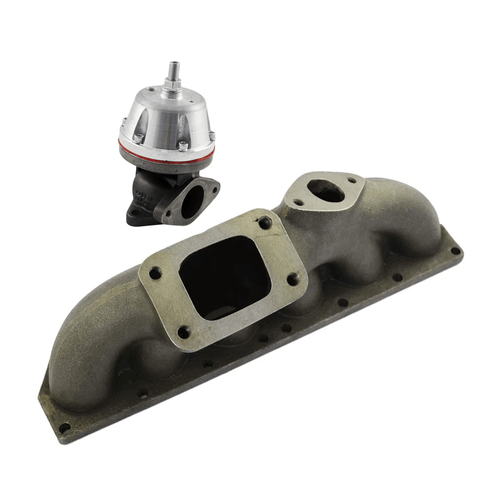 Coletor de escape para turbo VW VR6 24V (R32) - T3 + Wastegate MCSi SR2 Booster