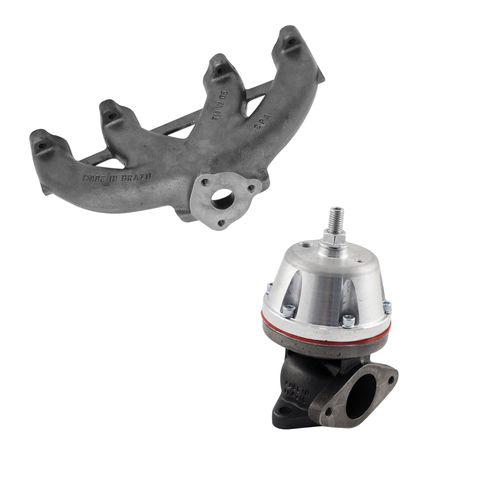 Coletor escape turbo VW AP 8V monofluxo + WASTEGATE MCSI SR2 BOOSTER