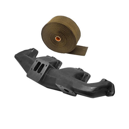 Coletor de escape para turbo GM Omega / Suprema 6 cilindros - T3 + FITA TÉRMICA TITANIUM 2"10M