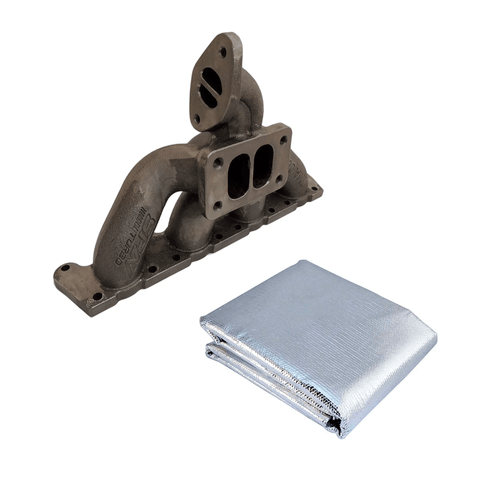 COLETOR ESCAPE TURBO PULSATIVO TURBINA P/ CIMA VW/AUDI (1.8L/20V) - TRANSVERSAIS (AGU/AUM) + MANTA TÉRMICA ALUMINIZADA SPA 1M LARGURA X 1M COMPRIMENTO