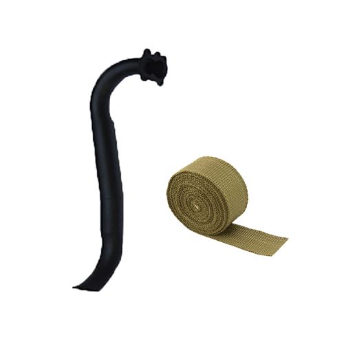 Saída de escape para Fusca carburação dupla (coletor TMW15) +  FITA TÉRMICA TITANIUM SPA 2" 5M - GRÁTIS 4 ABRAÇADEIRAS ZIP INOX