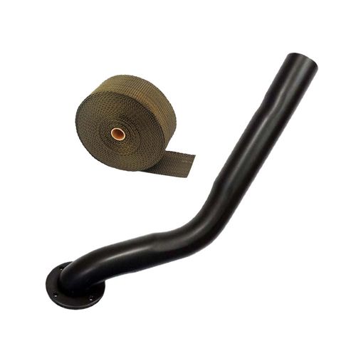 Saída de escape para coletor TMW14 (Gol geração I "quadrado" carburado) + FITA TÉRMICA TITANIUM SPA 2" 5M - GRÁTIS 4 ABRAÇADEIRAS ZIP INOX