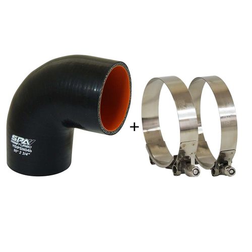 Mangueira de pressurização de silicone SPA 90° 2 3/4" x 100mm