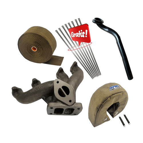COLETOR ESCAPE TURBO VW AP 8V PULSATIVO NO FAROL - T3 + FITA TÉRMICA + capa T3 + Saída Escape (TMW01V2-ACTERSFT15-EXBZPS02-8-ACTERSPCX03-SDEW01)