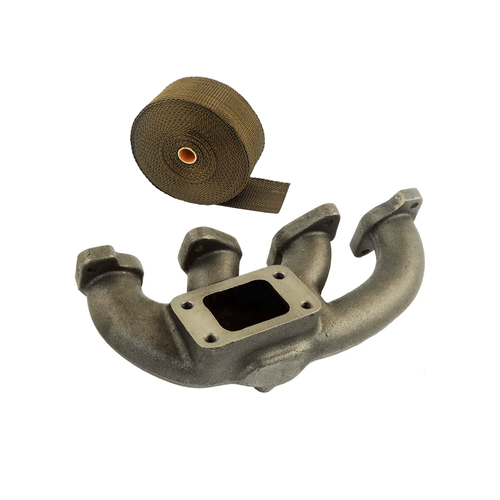 Coletor de escape para turbo GM Astra 8V (nacional) - T3 + FITA TÉRMICA TITANIUM