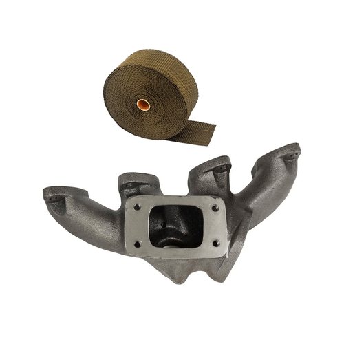 COLETOR DE ESCAPE PARA TURBO MOTOR GM FAMÍLIA 1 8V + FITA TÉRMICA TITANIUM 2"10M