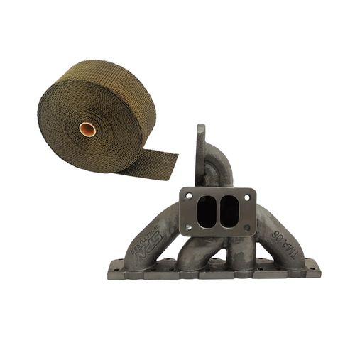 Coletor Escape Turbo Pulsativo / Turbina Para Cima / VW/Audi - 1.8-20V - Transversais (AGU/AUM) - T2 + FITA TÉRMICA 2" 10M