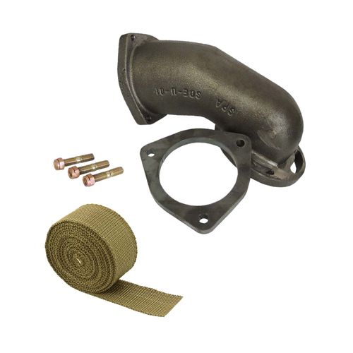 Kit saída escape universal 3" 45° + Flange 3" aço carbono + Prisoneiros + Porcas + FITA TÉRMICA TITANIUM SPA 2"5M - GRÁTIS 4 ABRAÇADEIRAS ZIP INOX