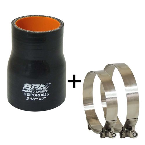 Mangueira de pressurização de silicone SPA reta com redução 2 1/2" x  2" x 100mm