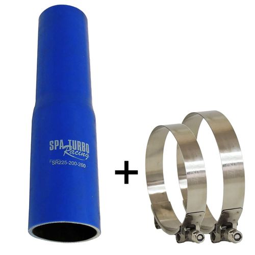 Mangueira de pressurização de silicone SPA reta com redução 2 1/4" x 2" x 260mm