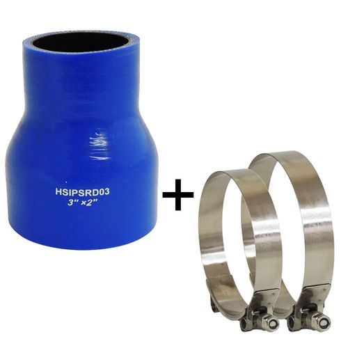 Mangueira de pressurização de silicone SPA reta com redução 3" x 2" x 100mm