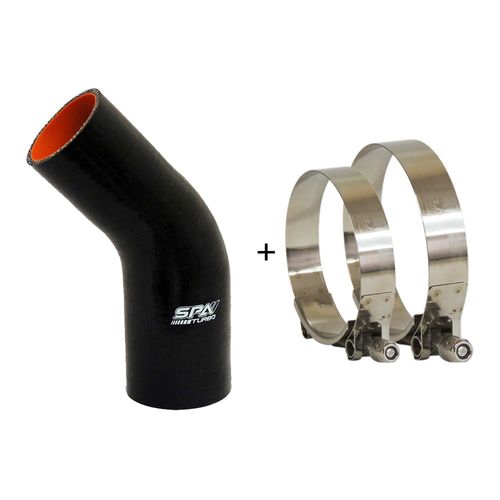 Mangueira de pressurização de silicone SPA 45° com redução 2 1/2 x 2 1/4 x 100mm