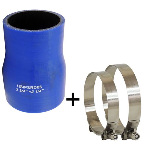 Mangueira de pressurização de silicone SPA reta com redução 2 3/4" x 2 1/4" x 100mm