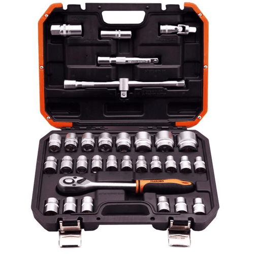 Jogo de Soquete Sextavado 1/2" Com 32 peças - H-510432