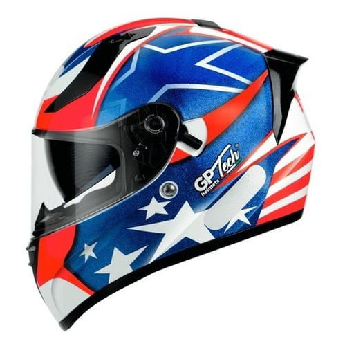 Capacete Gp Tech V128 Usa Com Oculos Interno Sv