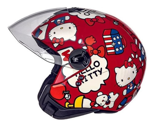 Capacete Feminino Aberto Original Peels Freeway Hello Kitty