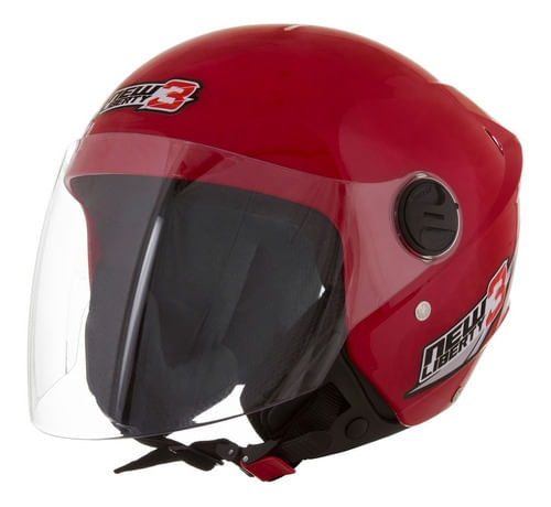 Capacete Aberto Pro Tork New Liberty Three  Vermelho 56