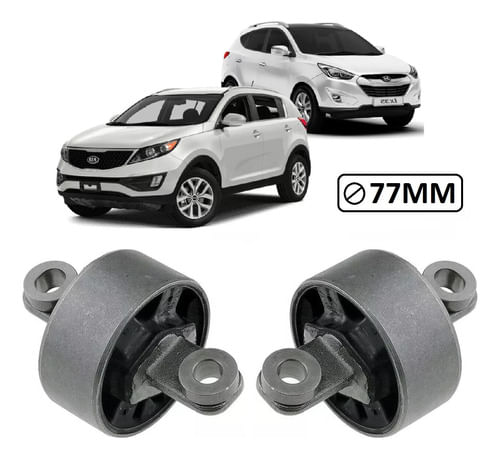 Par Bucha Tensor Suspensão Traseira Facão Ix35 Sportage 77mm