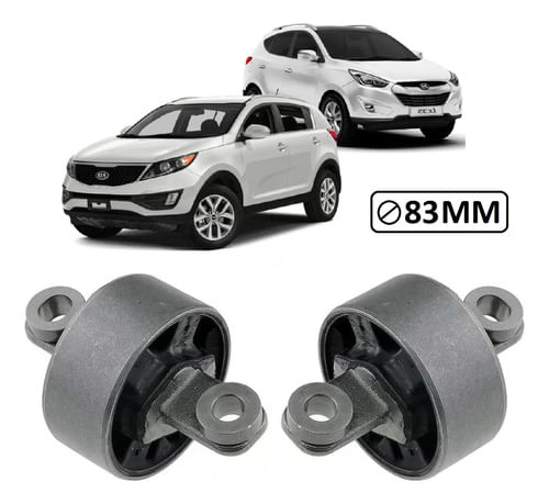 Par Bucha Tensor Suspensão Traseira Facão Ix35 Sportage 83mm